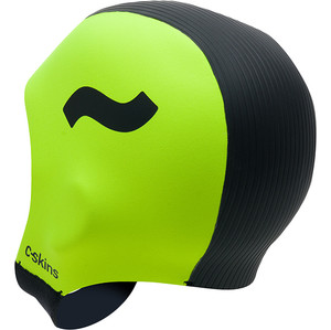 2023 Swim Research Freedom 3mm Badekappe C-HOSR - Schwarz / Flo Gelb